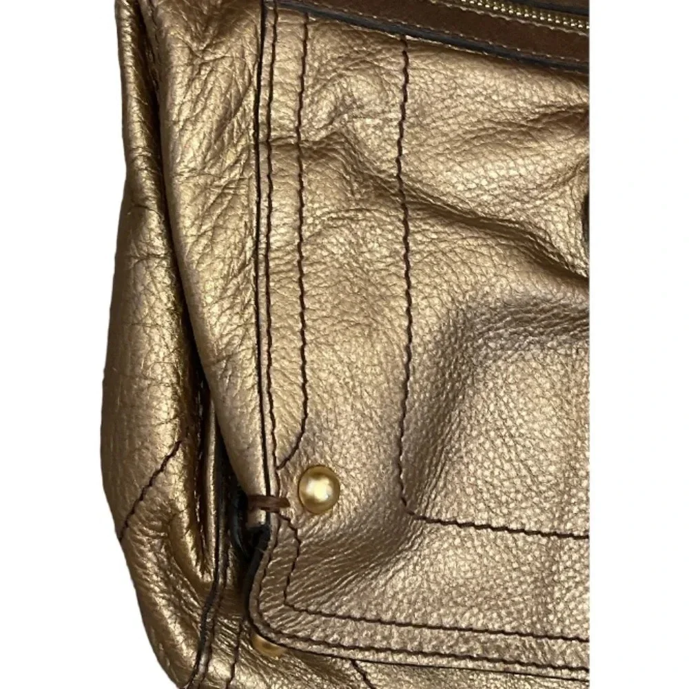 Givenchy Bronze Lambskin Foldover Satchel